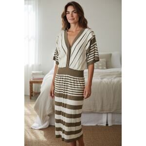 Vintage Laura Biagiotti Linen Midi Dress size 44IT/8 US